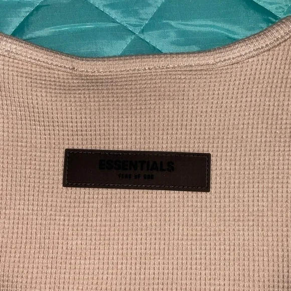 Fear of God Essentials Waffle Tank Sand MEDIUM NWT balletcore street rare - Picture 6 of 10
